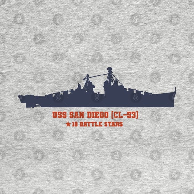 USS San Diego (CL-53) - US Naval Vessel by Distant War